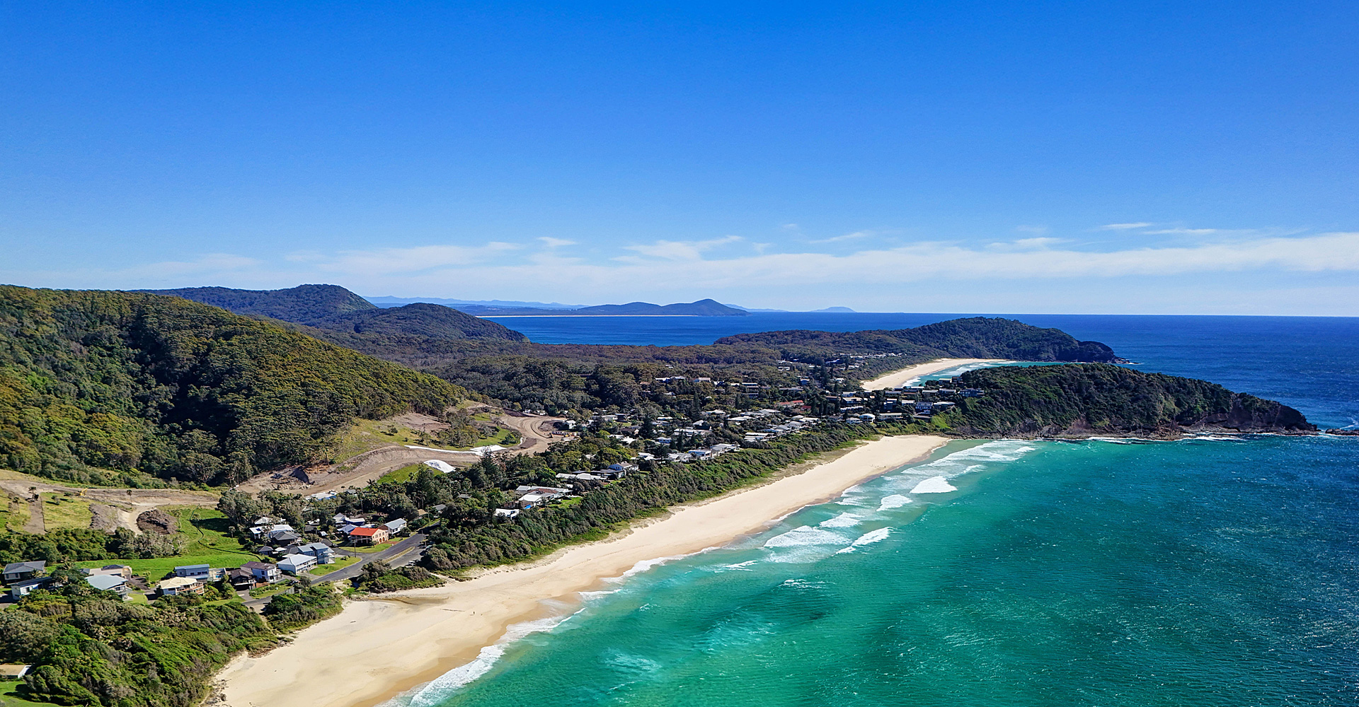 home blueys beach full beach ariel shot